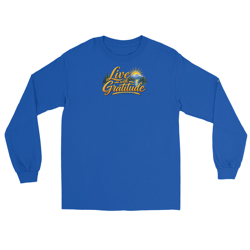 Live With Gratitude Men’s Long Sleeve Shirt