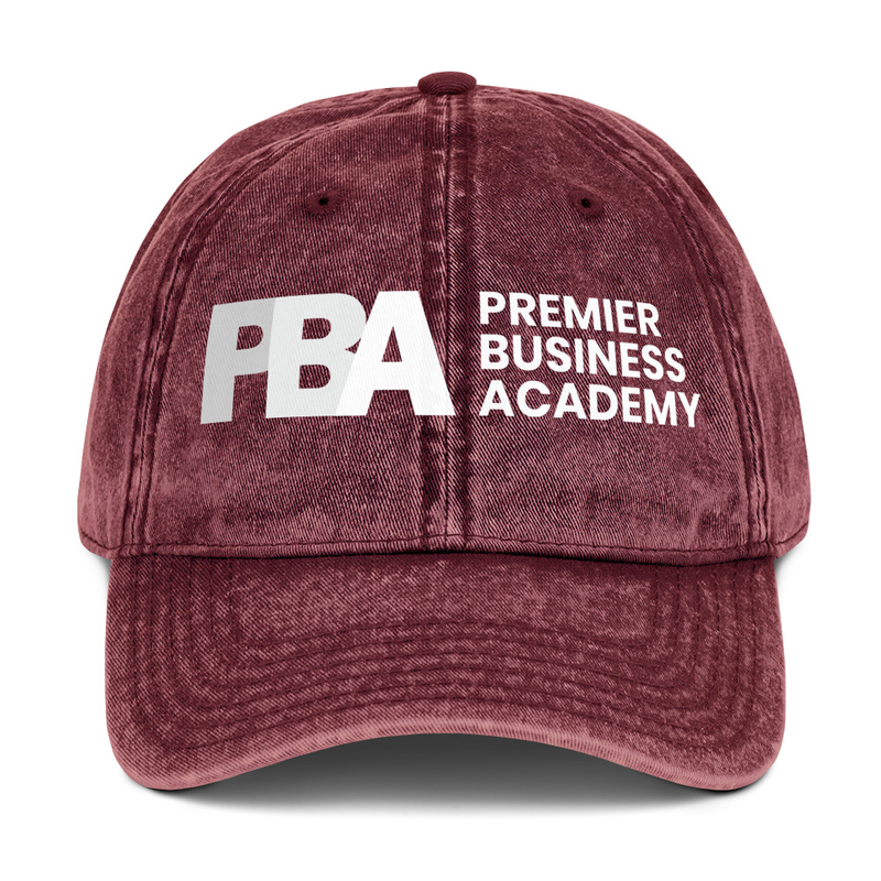 PBA Vintage Cotton Twill Cap – One size, Maroon