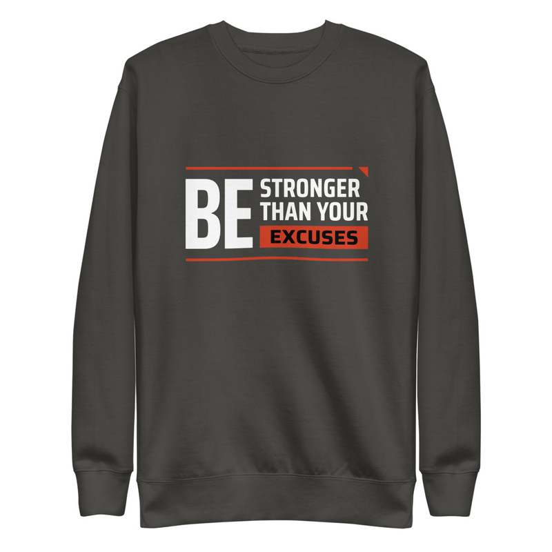 Be Stronger - Unisex Premium Sweatshirt – 3XL, Vintage Black