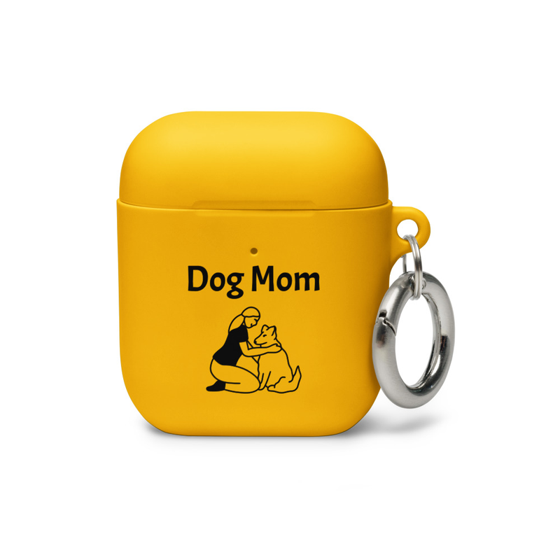 AirPods case: Dog Mom – AirPods, Yellow