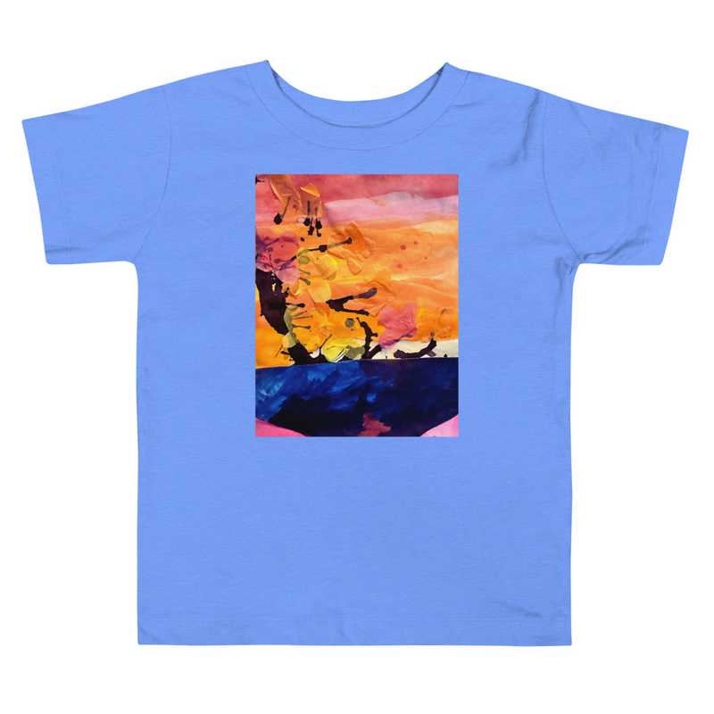 Cherry Blossom - Toddler Tee – 2T, Heather Columbia Blue