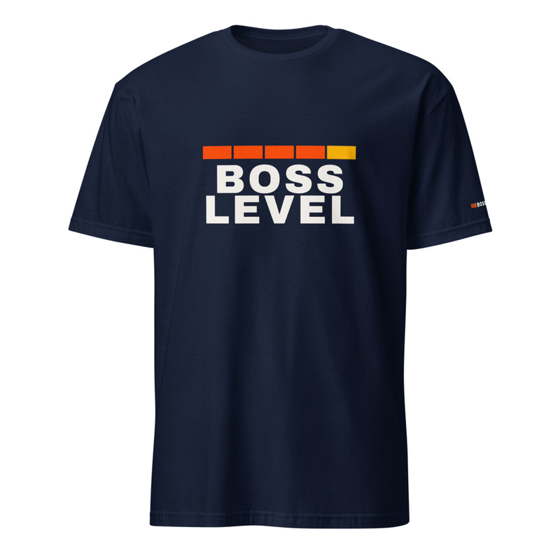 Boss Level GILDAN 64000 Short-Sleeve Unisex T-Shirt – S, Navy