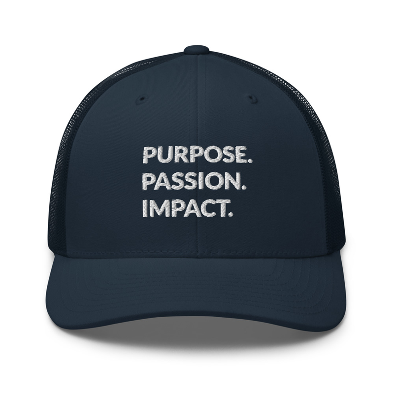 HFTT Trucker Cap | Purpose. Passion. Impact. (Colors Available) – One size, Navy