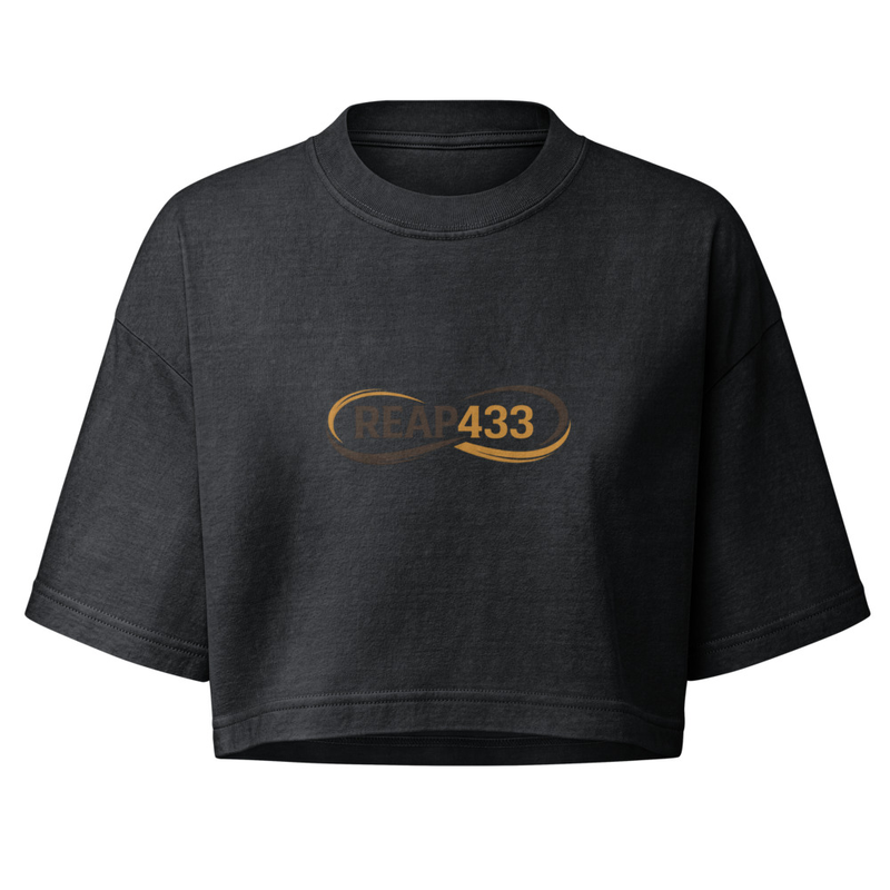 REAP433 Women’s garment dye cropped tee