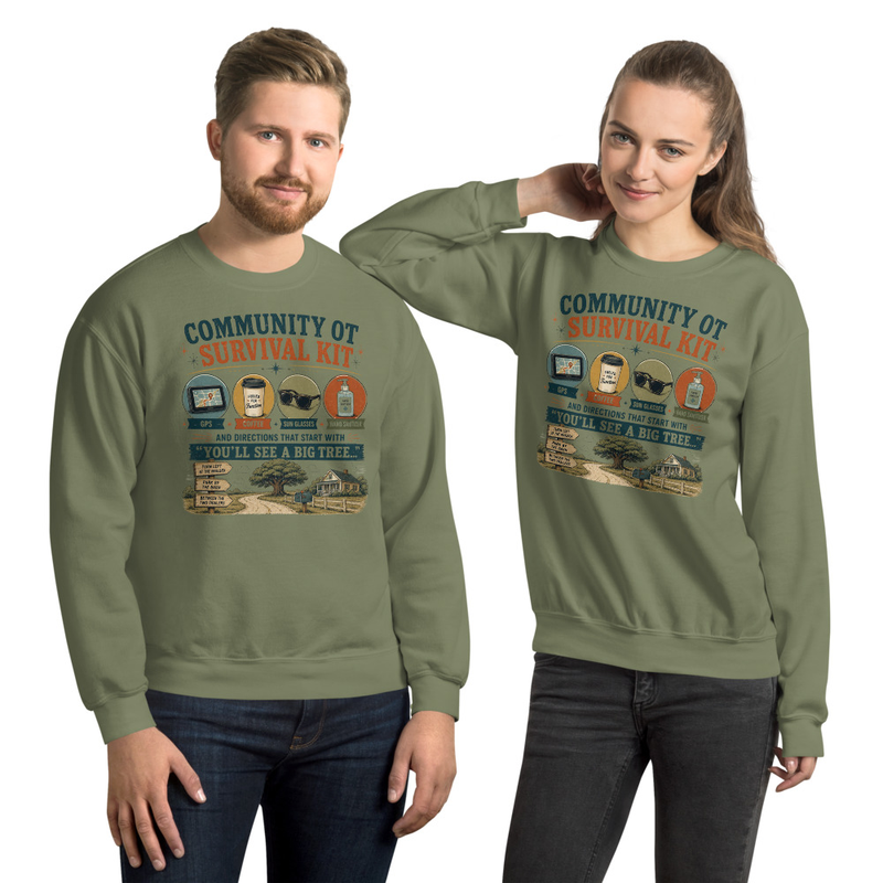Community OT Survival Kit Crew Neck | Funny Occupational Therapy Crew Neck