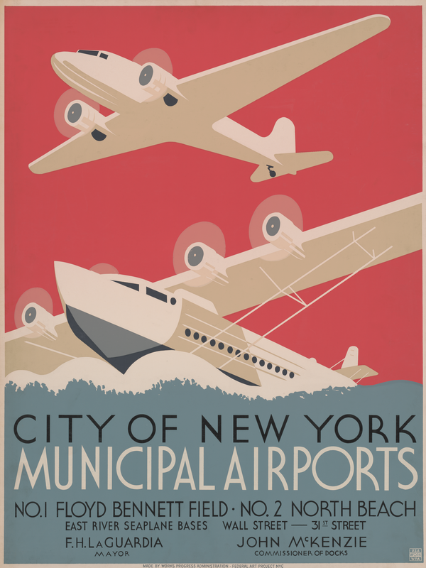 NYC Municipal Airports, 18"x24" Poster