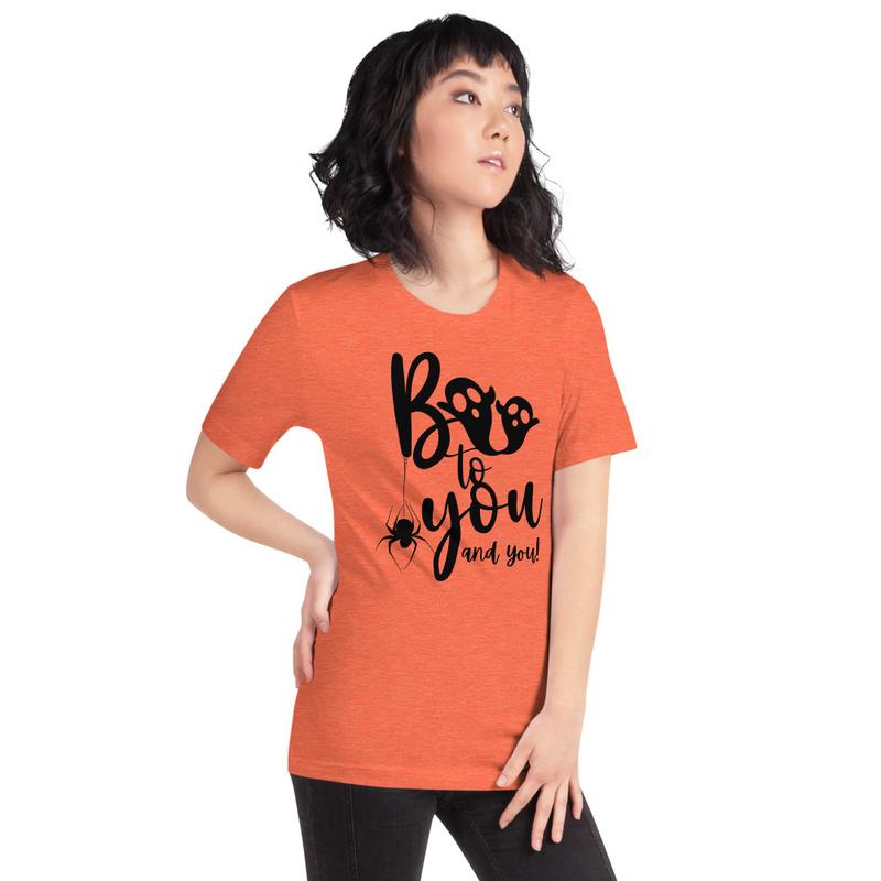 Spooky Season Tee – S, Heather Orange
