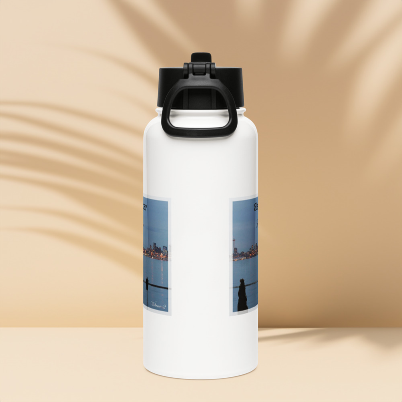 Stainless steel water bottle with a straw lid - Home Vol 2