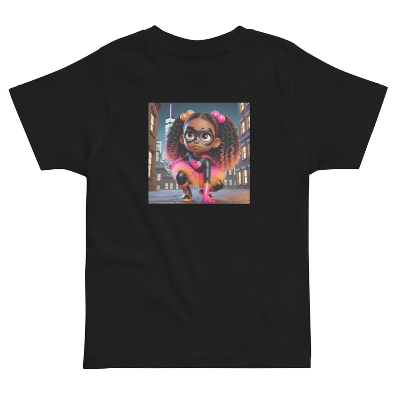 Toddler Mora city background jersey t-shirt – 2, Black