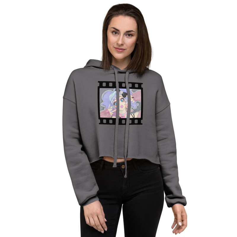 Pastel Goth Girl -- Crop Hoodie