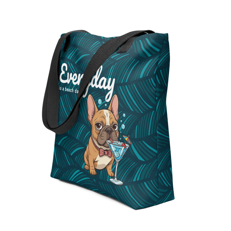 Frenchie on the Beach Bag