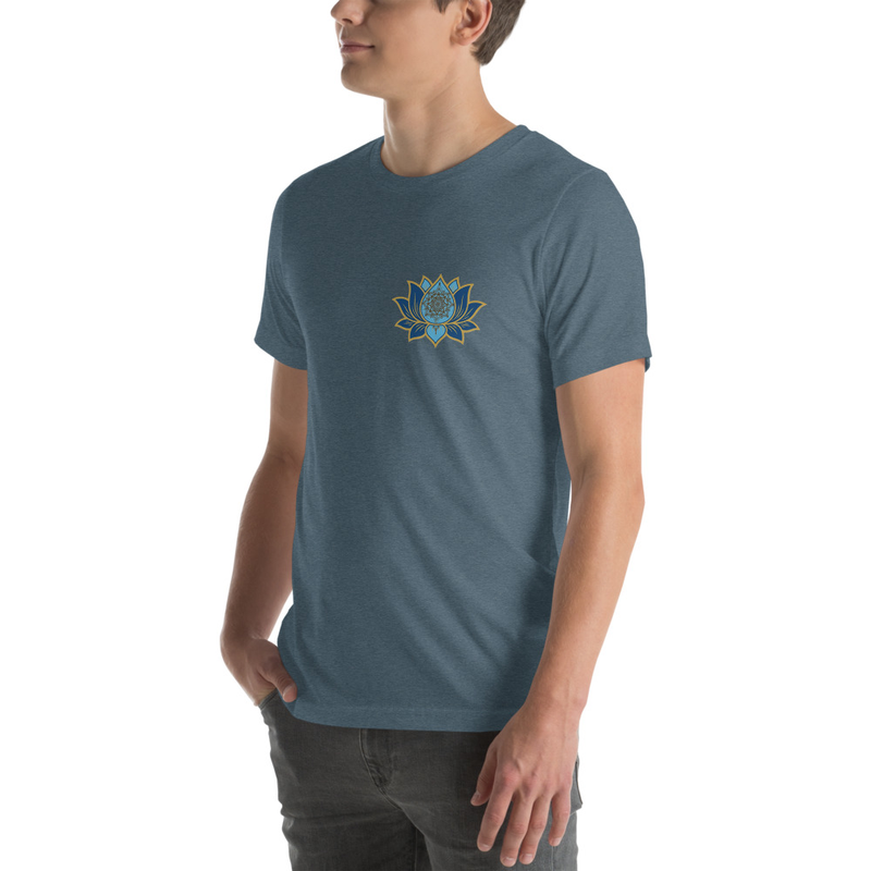 Blue Lotus Tee – XL, Heather Slate