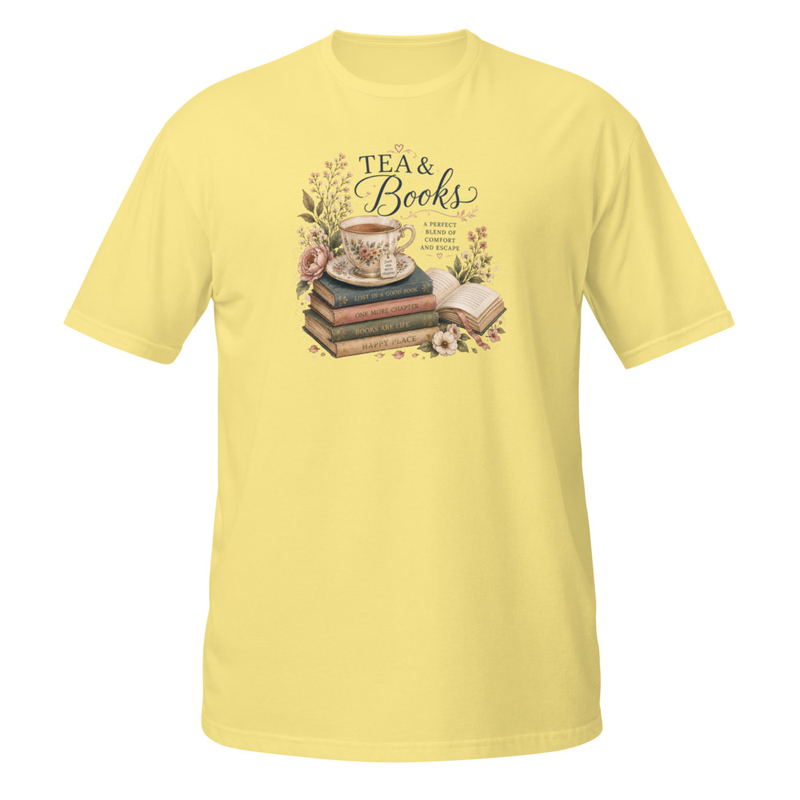 Tea & Books Short-Sleeve Unisex T-Shirt