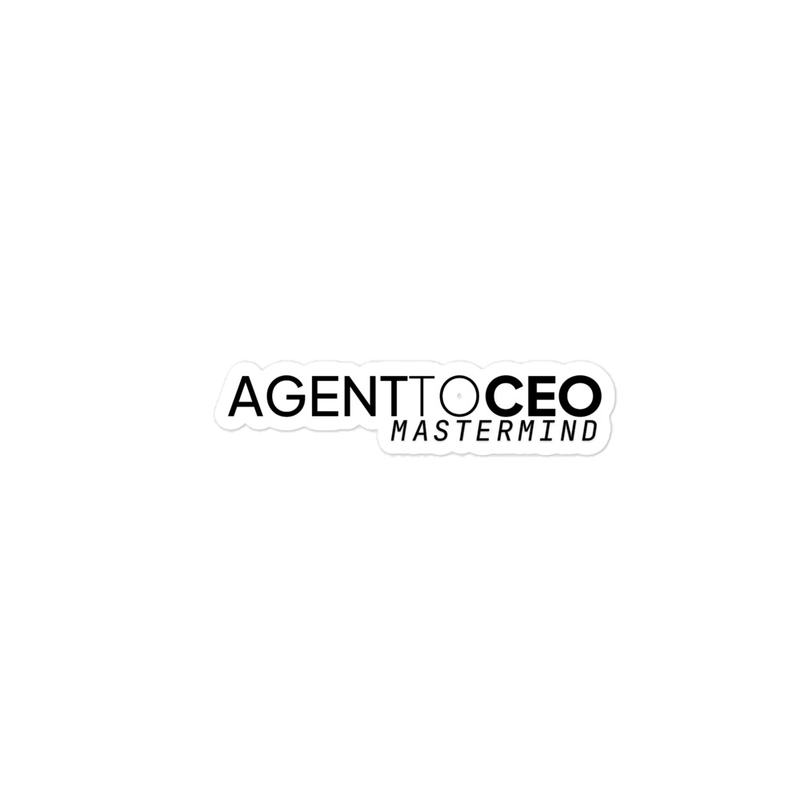 Agent To CEO Mastermind Bubble-free stickers – 4″×4″, White