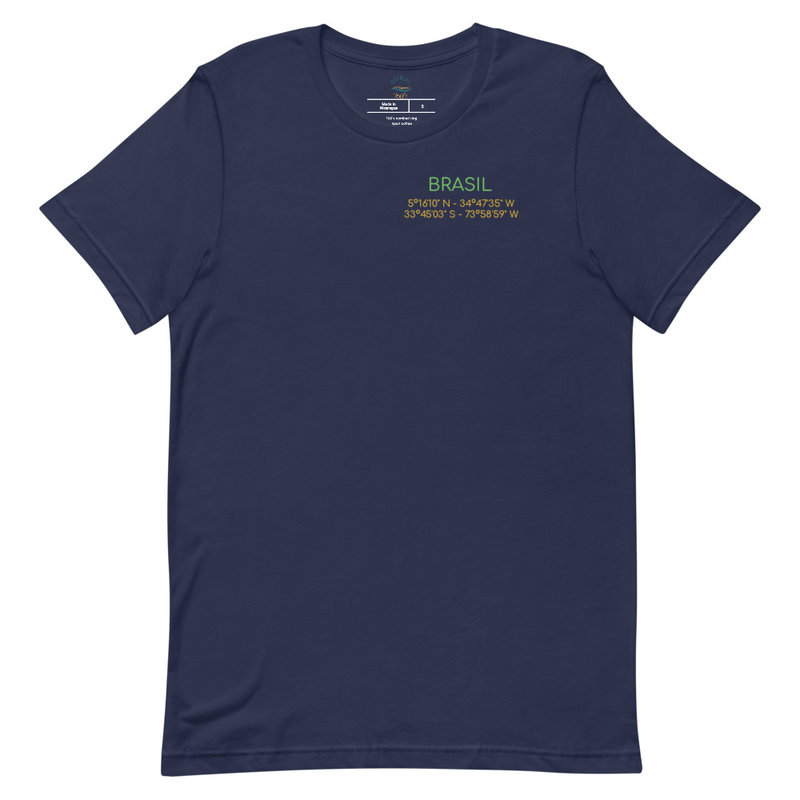 Brasil Rivers Map Unisex t-shirt view 3