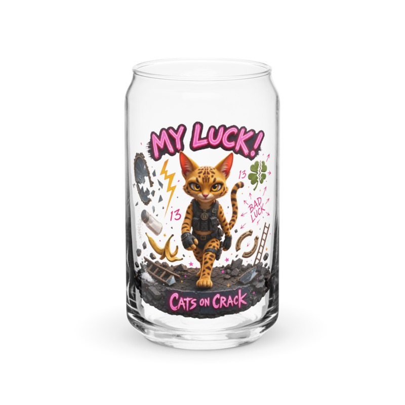 My Luck 16oz Can Glass