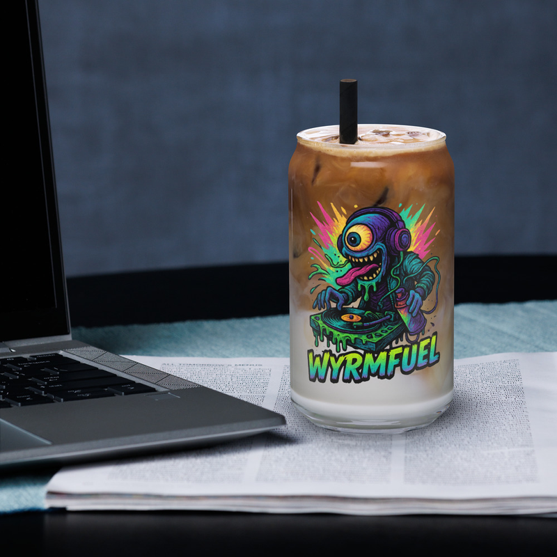 Slime Drop 16oz Can Glass back