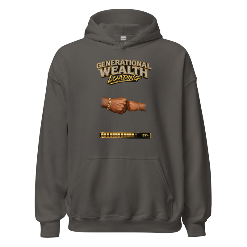 Men's Generational Wealth Hoodie – S, Charcoal