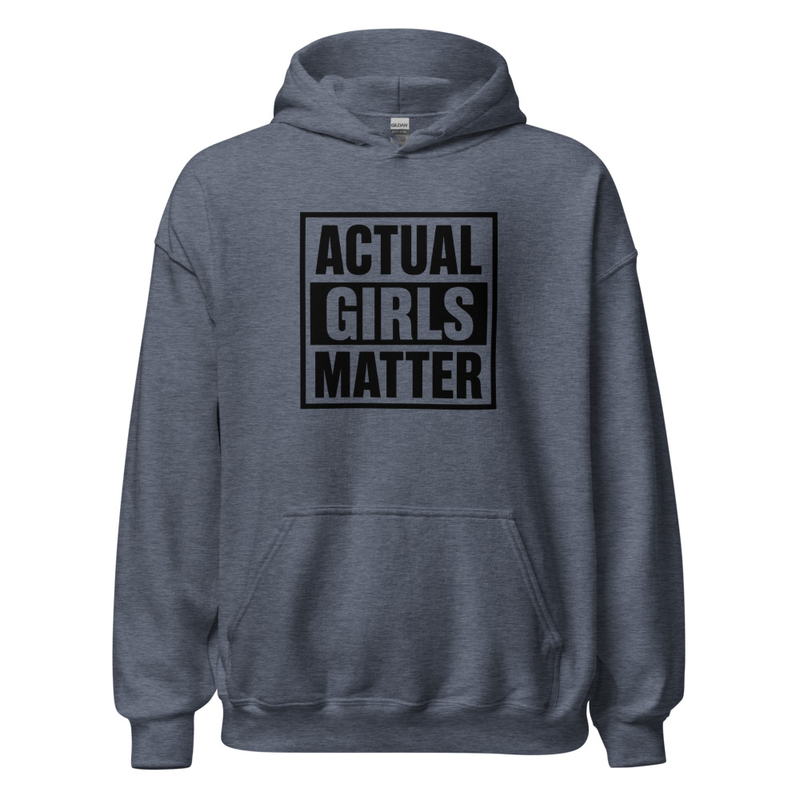 "Actual Girls Matter" Actual Girls Hoodie - for Men – 3XL, Heather Sport Dark Navy
