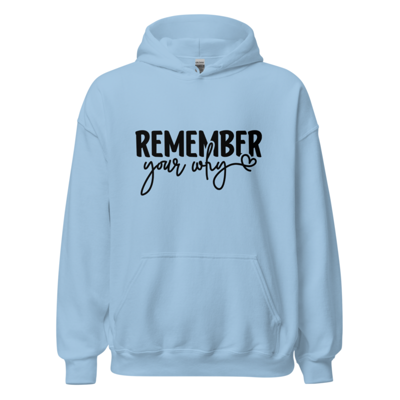 Remember Your Why Hoodie – 2XL, Light Blue