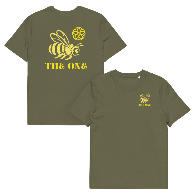 Bee The One Organic Cotton T-Shirt – XS, Khaki