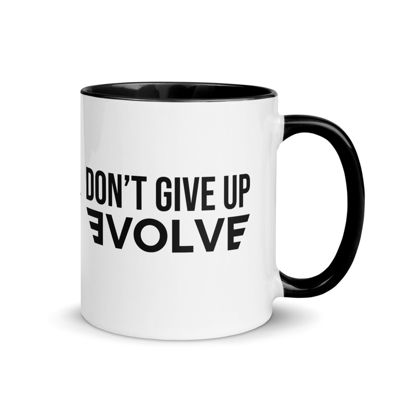 EVOLVE by Zack Ultra DON’T GIVE UP  Mug with Color Inside