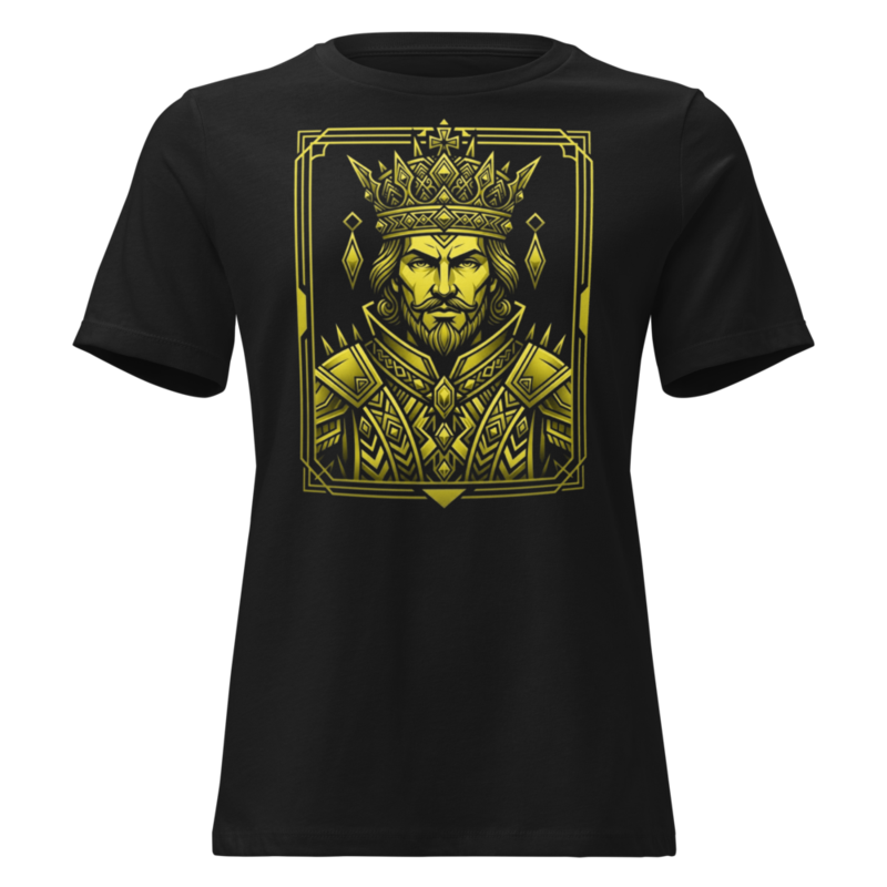 Uncle Benny ® Card King Geometric Crown Women Tee Neon Yellow EST. 2020