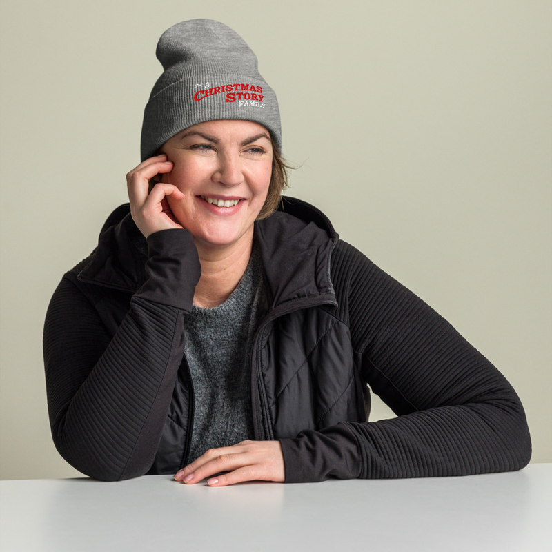 Cuffed Beanie: A Christmas Story Family Style – One size, Heather Grey