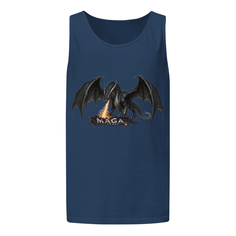 Black dragon-Unisex garment-dyed tank top back
