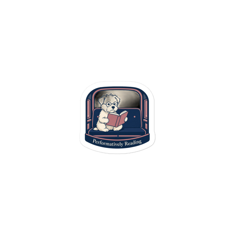 Performatively Reading Sticker — Floof