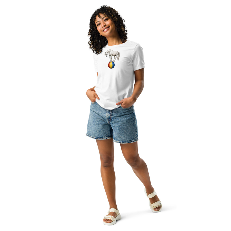 Balancing Arabian Horse Women's Relaxed Tee