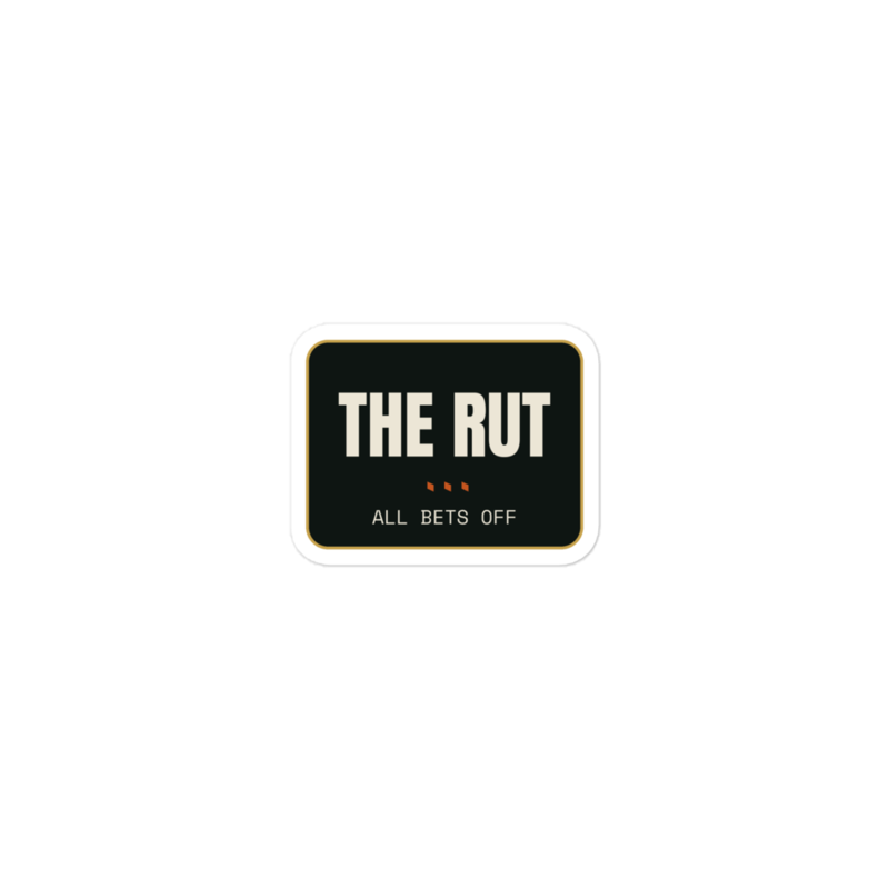 THE RUT Sticker mockup