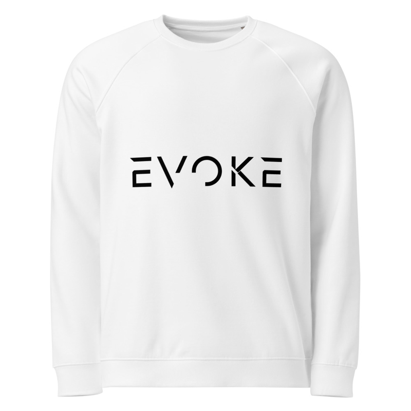 Unisex organic raglan sweatshirt / XS