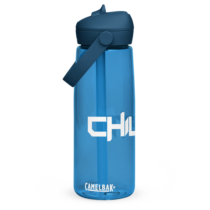 Flip straw water bottle