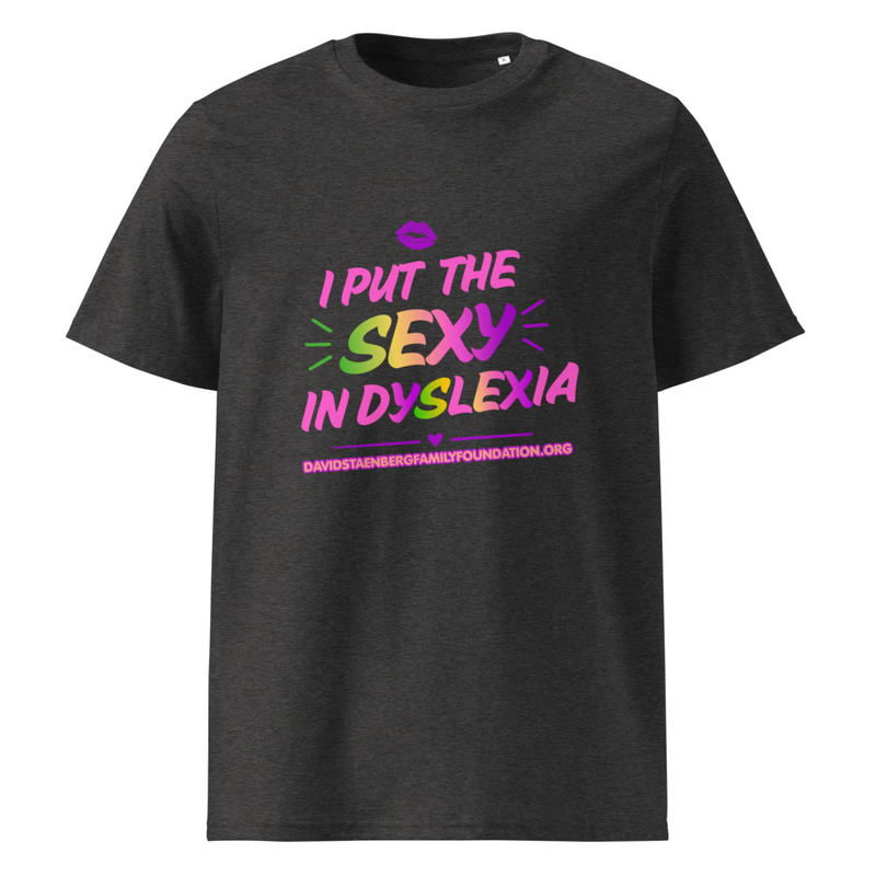 Unisex Organic Cotton Creator 2.0 T-Shirt | Dyslexia v1 – M, Dark Heather Grey