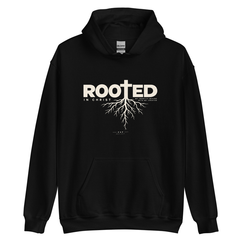 Unisex Hoodie Rooted – S, Black