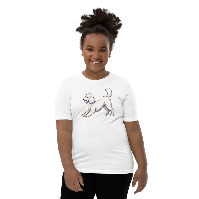 Downward Dog Poodle Youth T-Shirt