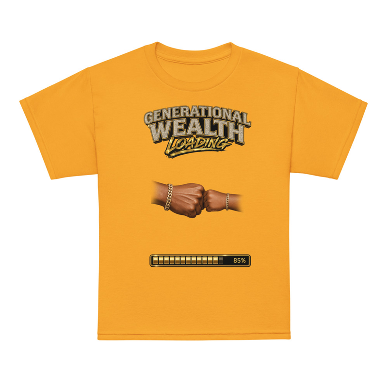 Generational Wealth Youth T-Shirt – XL, Gold