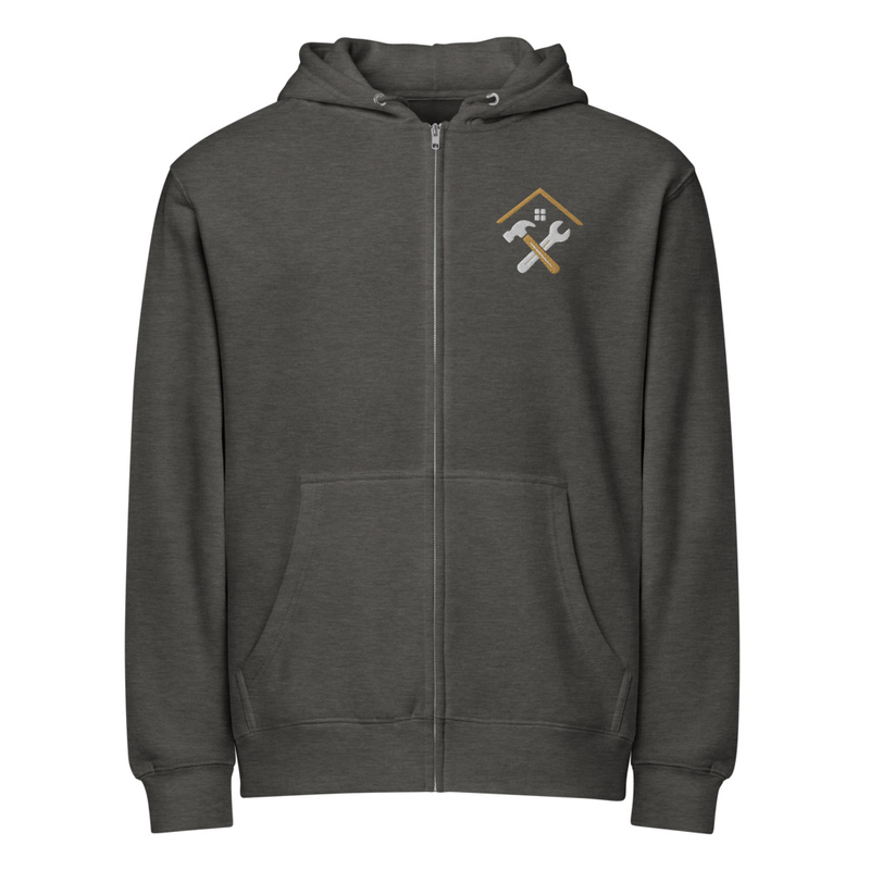 Partain Premium Full-Zip Hoodie – XL, Charcoal Heather