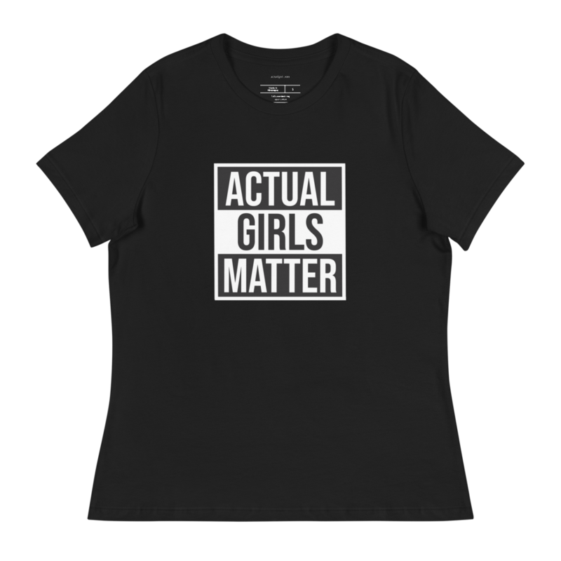"Actual Girls Matter" Actual Girl Relaxed T-shirt - for Women – 3XL, Black