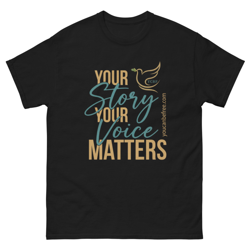 Your Story | Your Voice Matters Unisex T-Shirt – S, Black