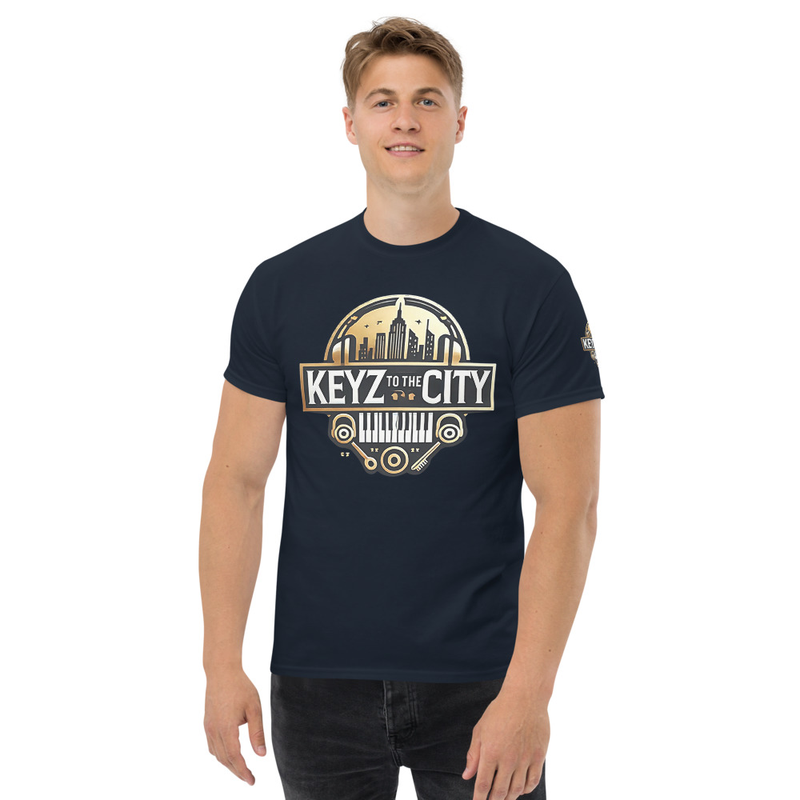 Unisex Keyz classic tee – XL, Navy