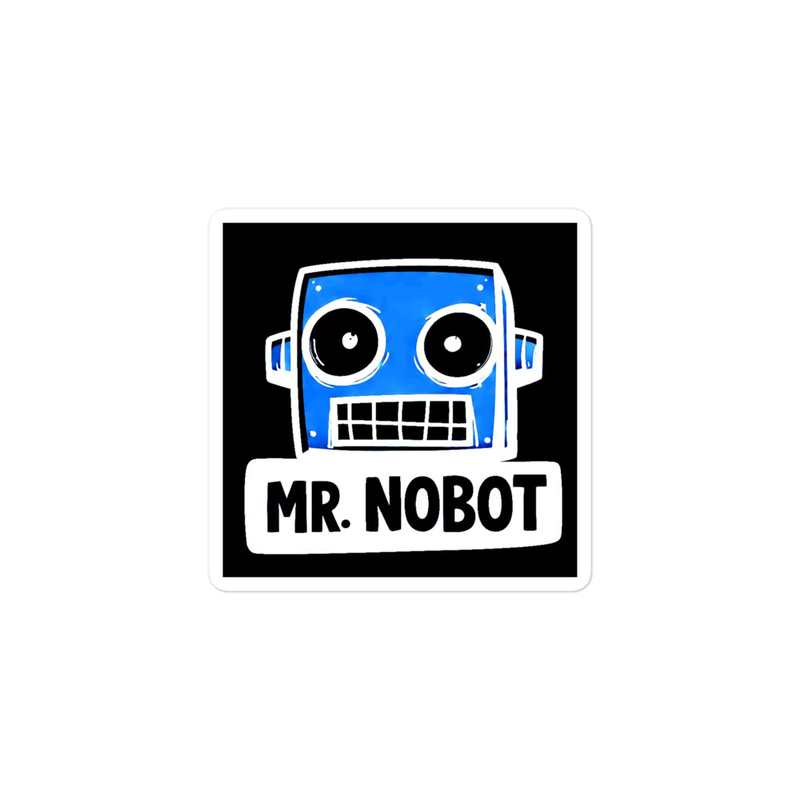 MR. NOBOT CLASSIC BLUE LOGO Bubble-free stickers