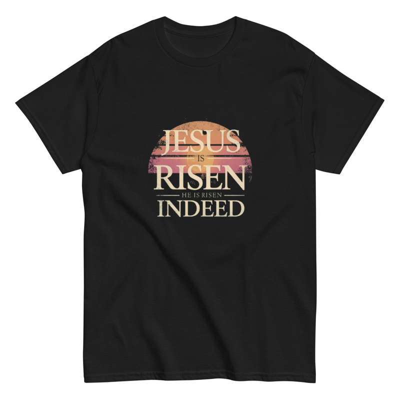 Jesus is Risen Men's Black Tee