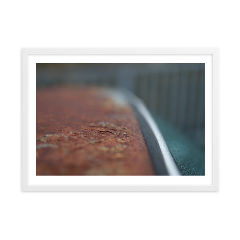Patina Porsche 912 - Rusty Roof - "In Rust I Trust" - Framed Print – 50×70 cm, White
