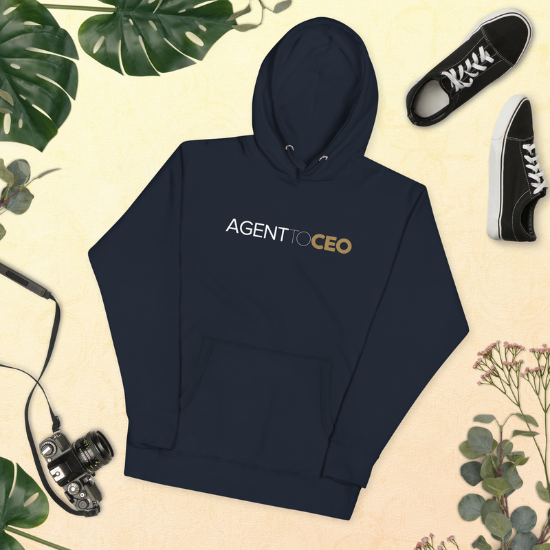 Agent To CEO Unisex Hoodie – XL, Navy Blazer