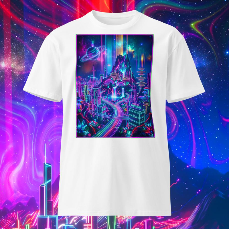 Space Rock Alien Neon City - Space Rock Alien Neon City / White / S