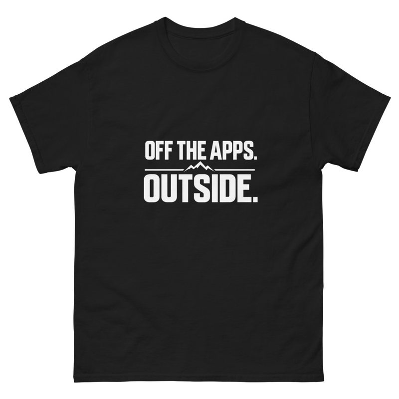 Off the Apps Outside - Unisex classic tee – M, Black