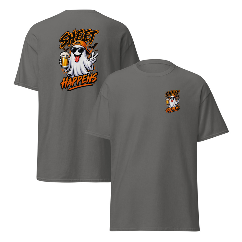 Sheet Happens Unisex classic tee – S, Charcoal