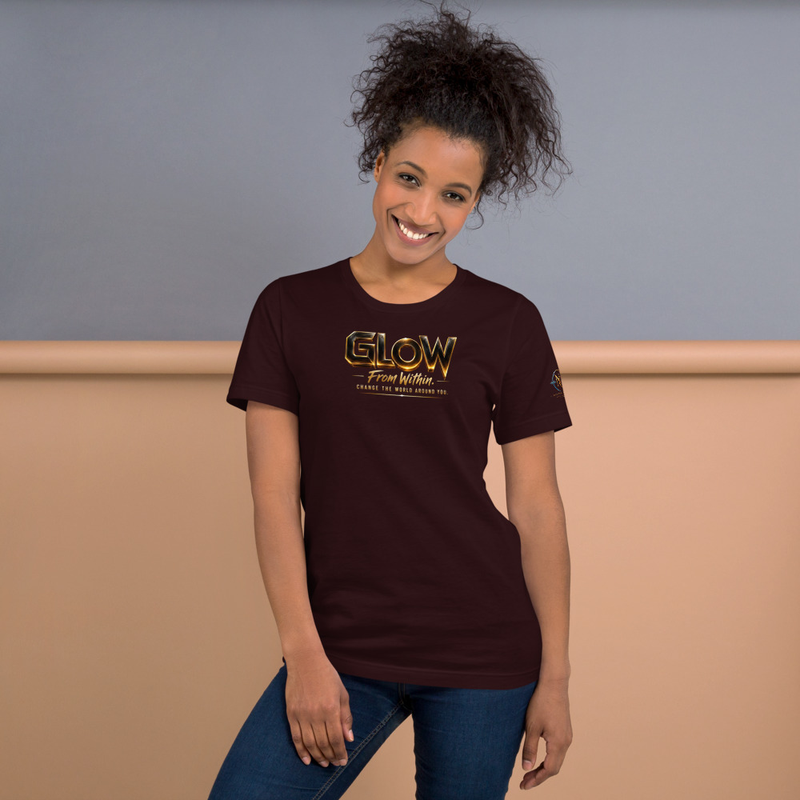Glow (Unisex t-shirt) – 4XL, Oxblood Black